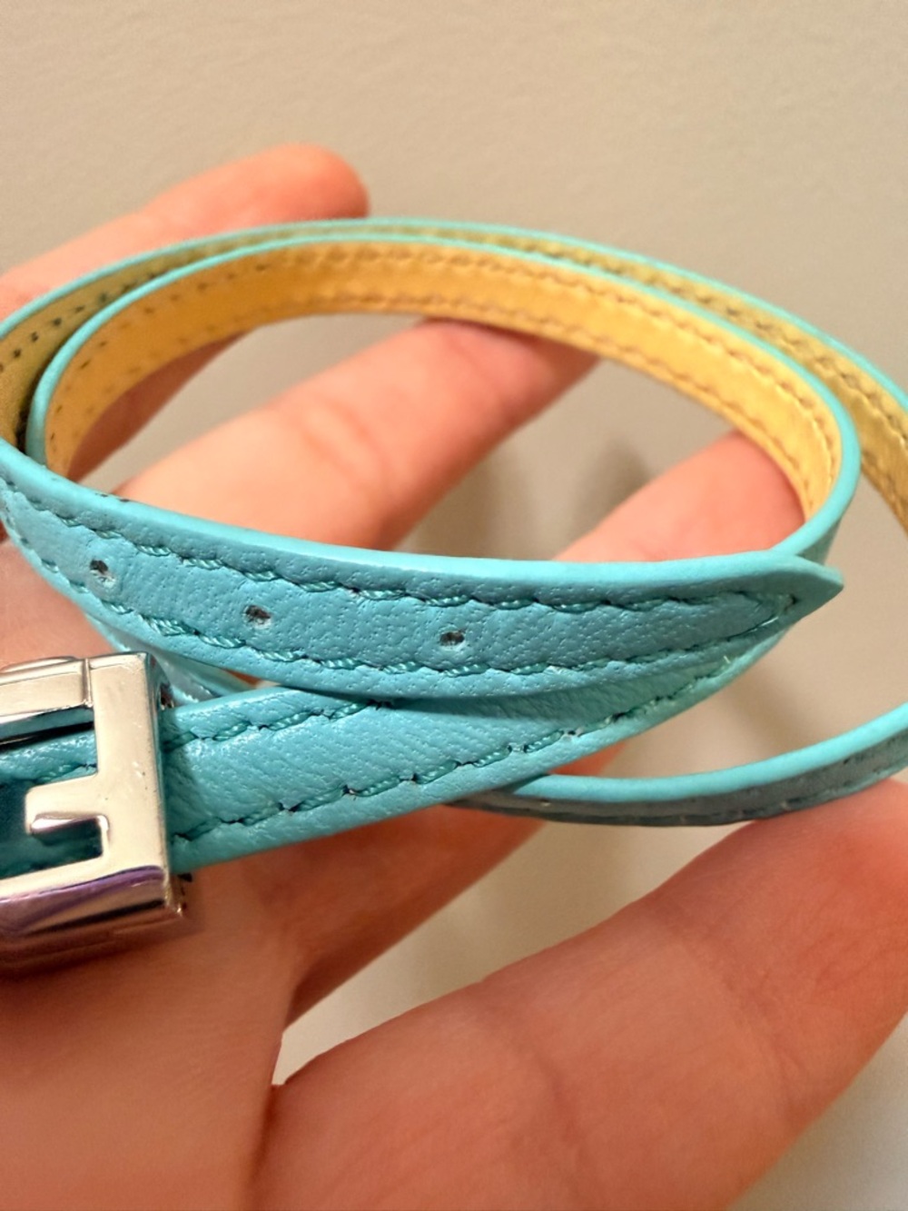 FENDI Tiffany Blue Looping Bracelet w/ Box - Picture 2 of 9
